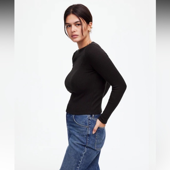 NWT MADEWELL Boatneck Long Sleeve Tee XS - Picture 5 of 8